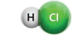 جزيء كلوريد الهيدروجين